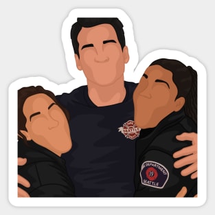 Andy Herrera, Travis Montgomery & Vic Hughes | Station 19 Sticker